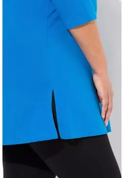 Топ с длинными рукавами COL V MANCHES 3/4 Ulla Popken, синий