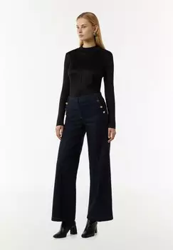 Топ с длинными рукавами comma, черный