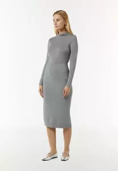 Топ с длинными рукавами comma, серый