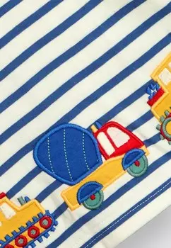 Топ с длинными рукавами CONSTRUCTION VEHICLES APPLIQUE REGULAR FIT JoJo Maman Bb, синий