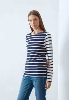 Топ с длинными рукавами CONTRAST STRIPE PATTERN ON SLEEVE 2 PACK Anna Field, темно-синий