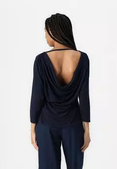 Топ с длинными рукавами COWL BACK WITH THREE QUARTER SLEEVE Anna Field, темно-синий