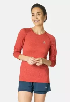 Топ с длинными рукавами CREW NECK ESSENTIAL ODLO, цвет american beauty melange