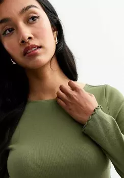 Топ с длинными рукавами CREW NECK New Look, хаки