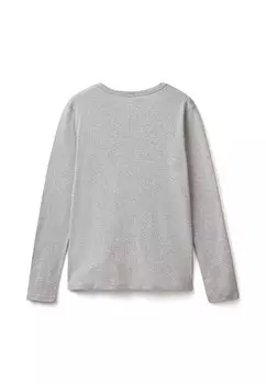 Топ с длинными рукавами CREW NECK PRINTED GLITTER United Colors of Benetton, цвет Mottled Grey