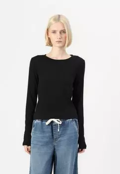 Топ с длинными рукавами CROP CREW GAP, черный