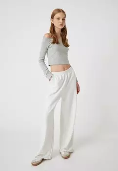 Топ с длинными рукавами CROP Koton, серый