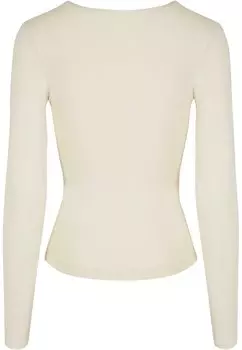 Топ с длинными рукавами Crossed Cut Out Longsleeve Urban Classics, бежевый