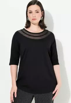 Топ с длинными рукавами CUTOUT 3/4 Ulla Popken, черный