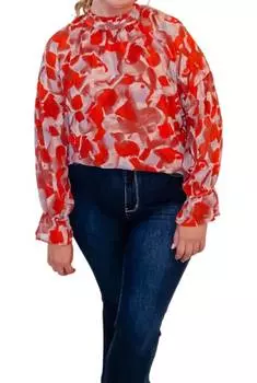 Топ с длинными рукавами цвета ржавчины Jodifl, цвет rust