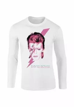 Топ с длинными рукавами DAVID BOWIE ALADDIN rockshirts, белый