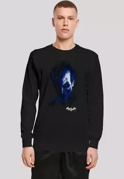 Топ с длинными рукавами DC COMICS BATMAN ARKHAM ASYLUM JOKER FACE DISTRESS F4NT4STIC, черный