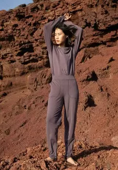 Топ с длинными рукавами Deepsleepwear Warming Calida, темно-фиолетовый