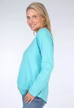 Топ с длинными рукавами Deerberg, бирюзовый