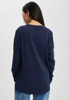 Топ с длинными рукавами DEF, темно-синий