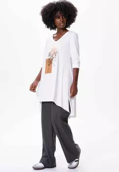 Топ с длинными рукавами DEMETER blue shadow, белый