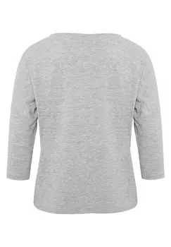 Топ с длинными рукавами Detto Fatto, серый