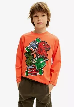 Топ с длинными рукавами DINOSAUR Desigual, оранжевый