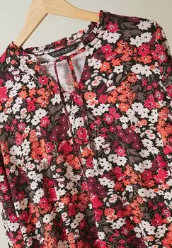 Топ с длинными рукавами DITSY FLORAL TIE NECK Evans, оранжевый