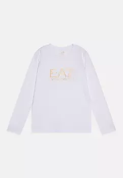 Топ с длинными рукавами EA7 Emporio Armani, белый