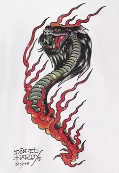 Топ с длинными рукавами Ed Hardy, белый