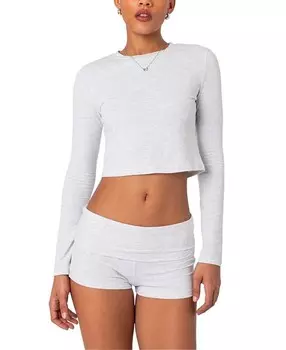 Топ с длинными рукавами Edikted Meg, серый