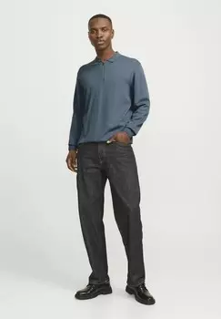 Топ с длинными рукавами EINFARBIG Jack & Jones, синий