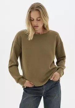 Топ с длинными рукавами ELLEMW KNOT My Essential Wardrobe, оливковый