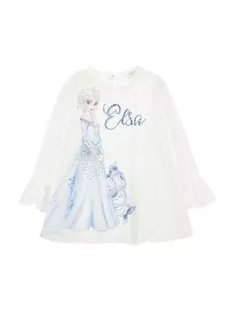 Топ с длинными рукавами ELSA FROZEN DISNEY Monnalisa, белый