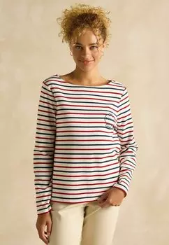 Топ с длинными рукавами EMBROIDERED BOAT NECK Tom Joule, синий