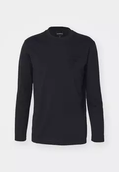 Топ с длинными рукавами Emporio Armani, темно-синий