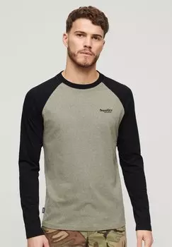 Топ с длинными рукавами ESSENTIAL BASEBALL Superdry, цвет ash olive marl black