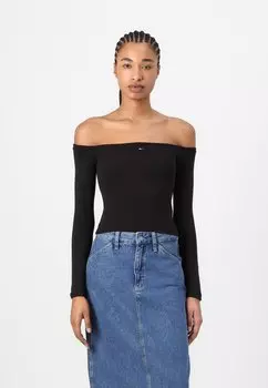 Топ с длинными рукавами ESSENTIAL BOAT NECK Tommy Jeans, черный