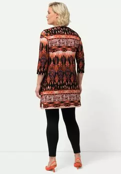 Топ с длинными рукавами ETHNIC SQUARE NECK Ulla Popken, черный
