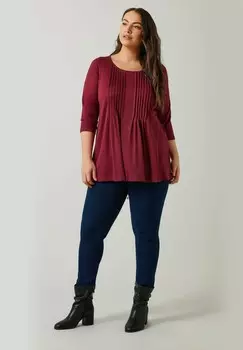 Топ с длинными рукавами Evans, бордовый