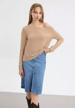 Топ с длинными рукавами Even&Odd, бежевый