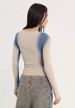 Топ с длинными рукавами Even&Odd, голубой/светло-серый