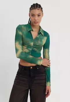 Топ с длинными рукавами Even&Odd, темно-зеленый