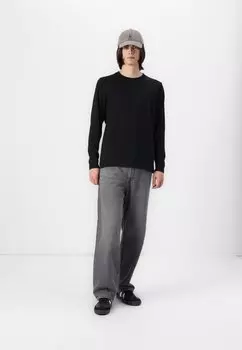 Топ с длинными рукавами EVERYDAY SOFT CREW SOLIDS GAP, черный