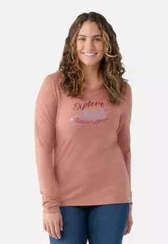 Топ с длинными рукавами EXPLORE NATURE'S MAGIC GRAPHIC LONG SLEEVE Smartwool, вереск красный
