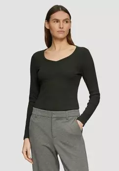 Топ с длинными рукавами FEINES STRUKTUR s.Oliver, черный