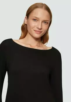 Топ с длинными рукавами FLIESSENDES MIT U-BOOT-AUSSCHNITT s.Oliver, черный