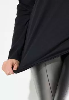 Топ с длинными рукавами FLOCKED BEAUTY Ulla Popken, черный