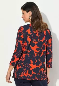 Топ с длинными рукавами FLORAL SILHOUETTE 3/4 SLEEVE Ulla Popken, красный
