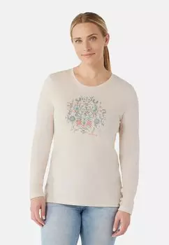Топ с длинными рукавами FLORAL TUNDRA GRAPHIC LONG SLEEVE Smartwool, бежевый