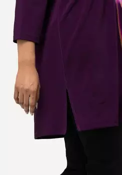Топ с длинными рукавами FLOWER MOTIF 3/4 SLEEVE Ulla Popken, фиолетовый
