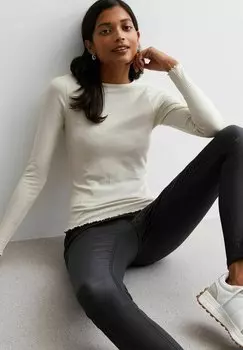 Топ с длинными рукавами FRILL New Look, цвет cream