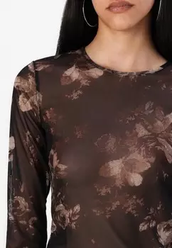 Топ с длинными рукавами GAP, черный