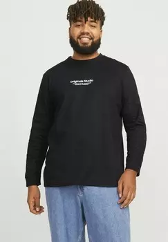 Топ с длинными рукавами GEDRUCKT Jack & Jones, черный