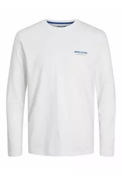 Топ с длинными рукавами GEDRUCKT RUNDHALS Jack & Jones, белый
